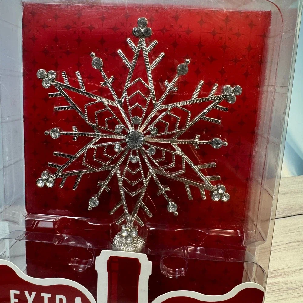 Wild Eye Designs Snowflake Wine Stopper Extra Large Silver Rhinestone Christmas